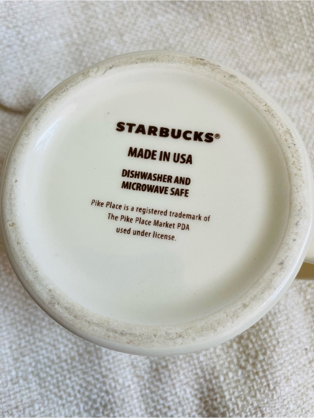Vintage First Starbucks Store Pike Place Brown Logo Coffee Ceramic Mug - Picture 5 of 5